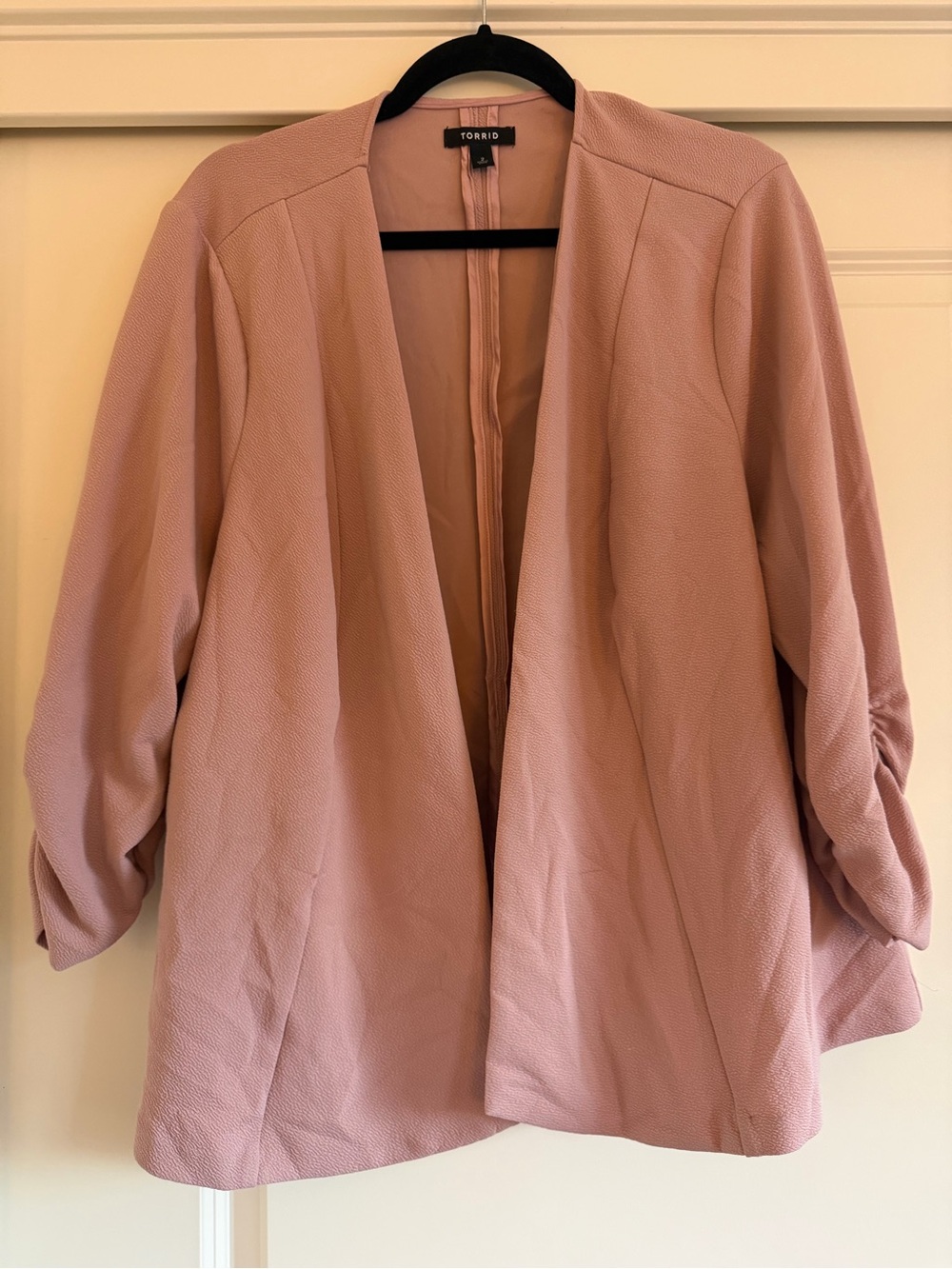 torrid SZ 2 Dusty Rose Open Front Blazer